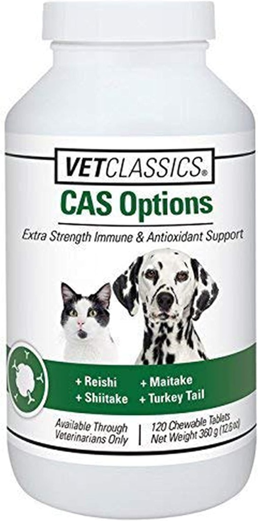 Vet Classics CAS Seçenekleri Ekstra Güçlü Immune Support for Dogs, Cats – Pet Health Supplement, Dog Antioxy Care – Ekstra-Strength Dog Supplement Formula – 120 Chewable Tabletler