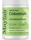 Grass-Fed Bovine Colostrum Supplement with Matcha Green Tea Toz, for Kids & Yetişkinler, Immune System Support, Gut Health and Muscle Recovery, 60 Hizmetler
