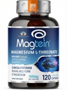 Magnezyum L Threonate, MagteinTM, Brain Supplement for Memory, Focus, Sleep and Cognitive Support, High Abxia L-Threonate, Non-GMO, No Laxative Etkisi – 2000, 100 Vegan Capsules