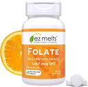 EZ Melts Dissolvable Folate 1.667 mcg, L-Methylfolate, Sugar-Free, 2Month Supply - 1 Pack