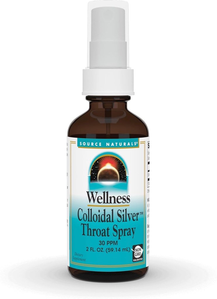 Source Naturals Wellness Colloidal Silver Throat Spray - 30 PPM - 2 Akış oz