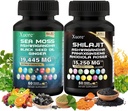 The Bundle of Shilajit and Sea Moss, Sea Moss, Black Seed Oil, Ashwagandha, Ginger, Shilajit, Rhodiola Rosea, Panax Ginseng,120 Κάψουλες Όλα σε ένα συμπλήρωμα,(1 πακέτο).