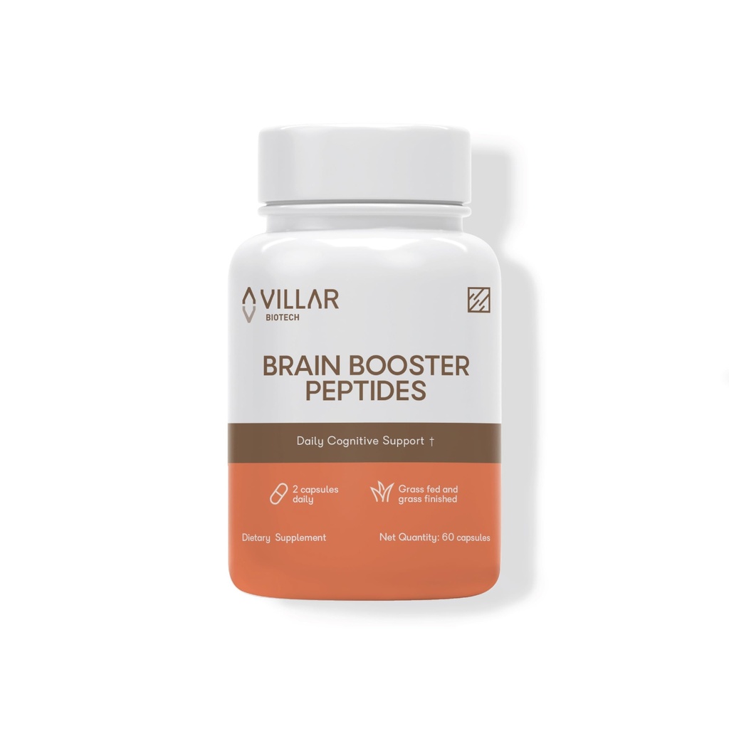 Beyin Alert Peptides – Grass-Fed Bovine Brain – Supports Focus, Memory & mental Clarity – Natural Nootropic with Hydropeptex® – 60 Capsules
