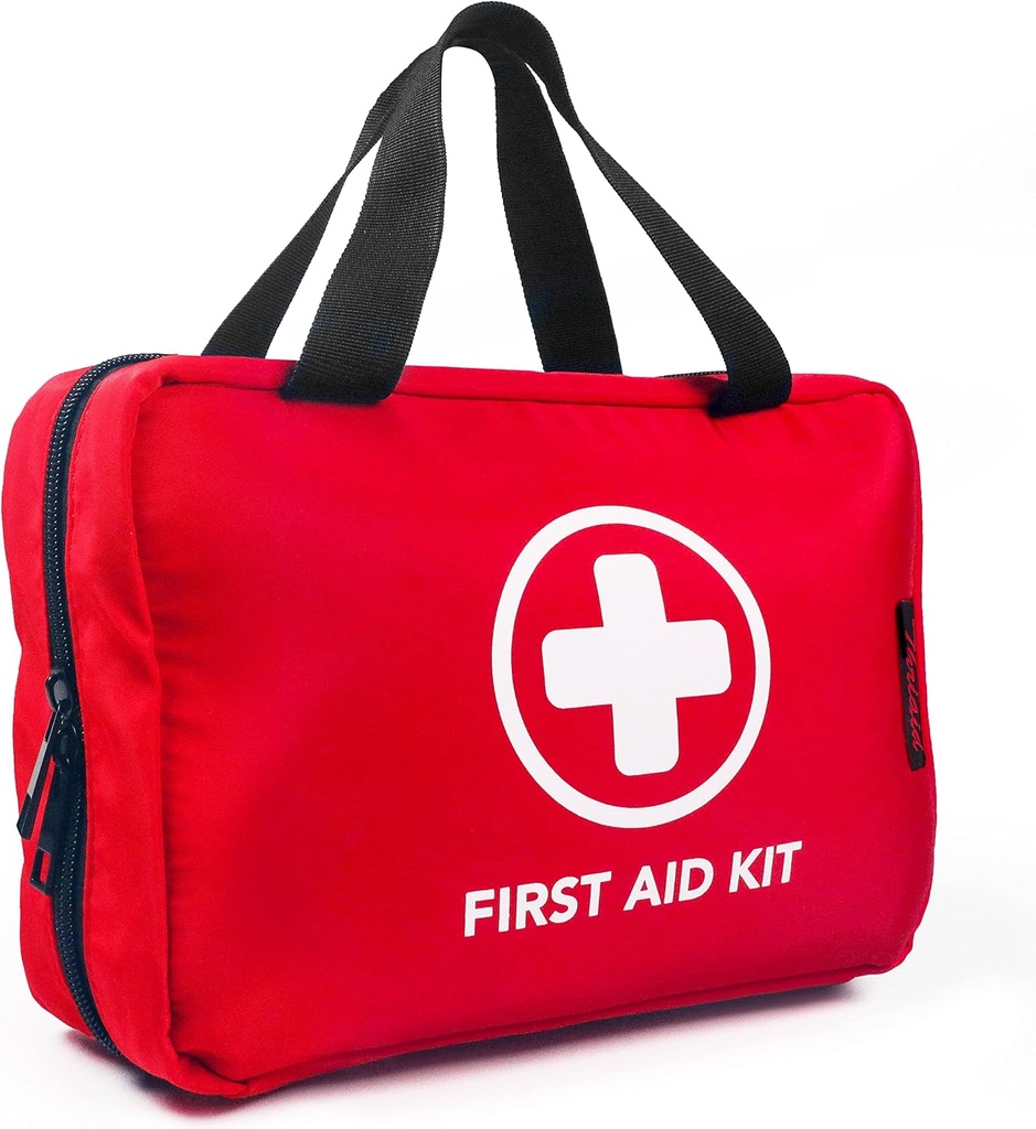 330 Piece Kit πρώτων βοηθειών, Premium Αδιάβροχο Compact Trauma Ιατρικές Κιτ για οποιαδήποτε Επείγουσα, Ιδανική για Σπίτι, Γραφείο, Αυτοκίνητο, Ταξίδι, Εξωτερική, Κάμπινγκ, Πεζοπορία, Σκάφος (κόκκινο)