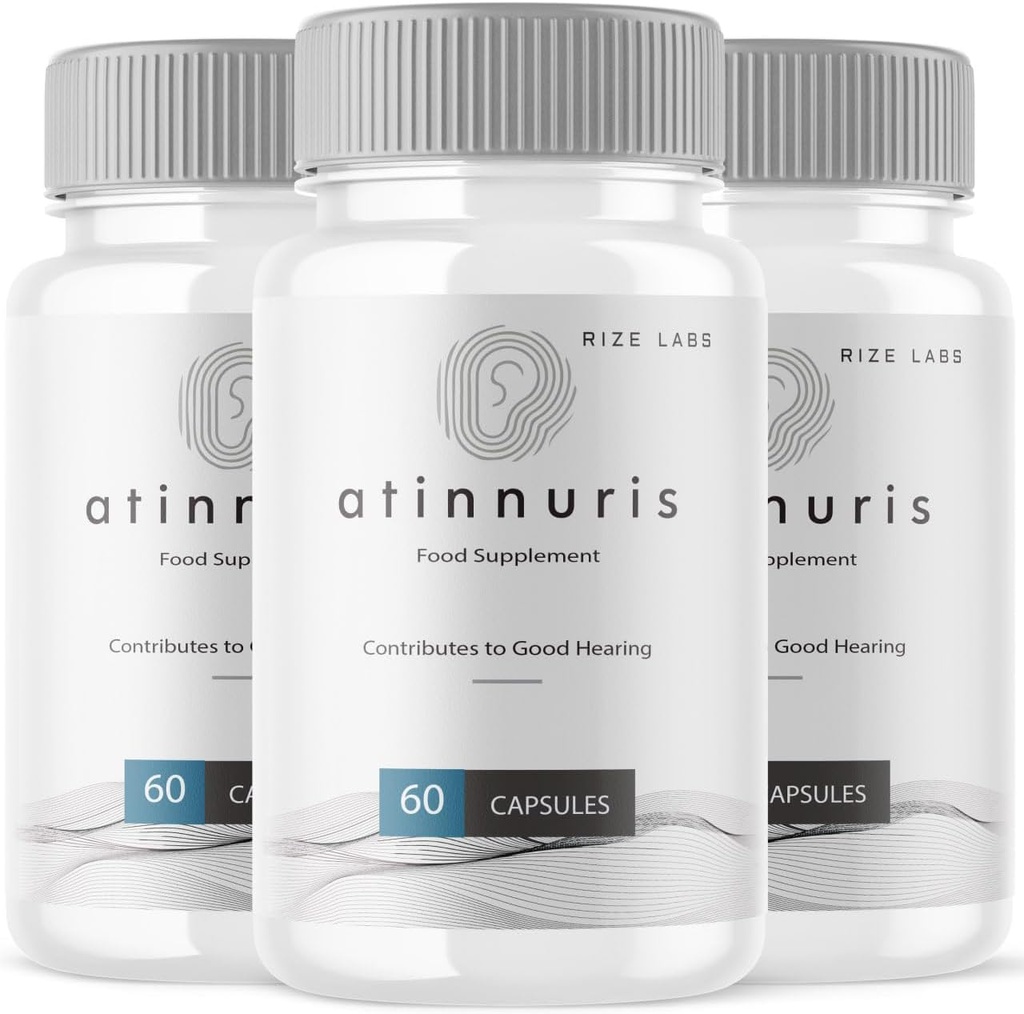 Laboratuvarları Atinnuris Capsules, Atinnuris Diyeter Supplement, Atinnuris Ear Nerves'e yardım etmek için Atinnuris, Gelişmiş Formula Pills (180 Capsules) (Pack of 3)