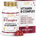 SIFY N, VitaBComplex ile C ve E, B Kompleksi Kadınlar ve Erkekler için B Kompleks Vitaminleri, VIT B1, B2, B3, B5, B6, B8, B9, B12, Super B Softgels - 60 CT