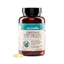NatureWise Extra-Strength Omega 3 Fish Oil Supplement - hizmet başına 1000 mg - 600 EPA & 400 DHA ve Vitamin E - Heart & Brain Health - Lemon Flavor, GMO-Free - 60 Softgels[1-Month Supply]