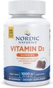Nordic Naturals Vitamin D3 Gummies, Wild Berry - 60 Gummies - 1000 IU Vitamin D3 - Büyük Tadı - Sağlıklı Bones, Mood & Immune System Function - Non-GMO - 60 Hizmet