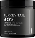 Κάψουλες μανιταριών ουράς Τουρκίας - Ultra High Potency 10:1 Extract with 30% Beta Glucans - Εξαιρετικά συμπυκνωμένα - Third-party Lab Tested - 120 Caps