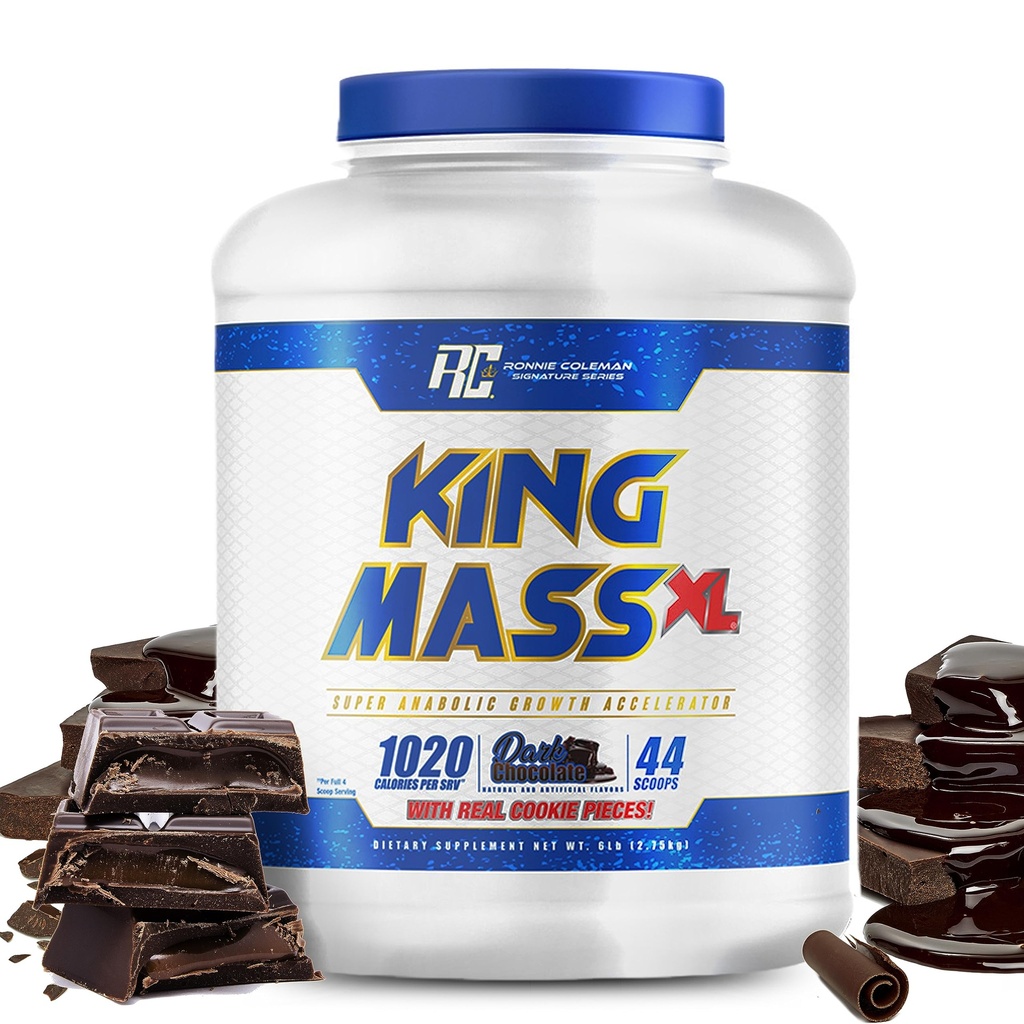 Ronnie Coleman Signature Series King Mass XL protein Toz, Kilo ve Kas Winer, 60g Protein, 180g Carbohidratlar, 1.000+ Calories Per Service, Kretine ve Glutamine, Chocolate, 6 lb,