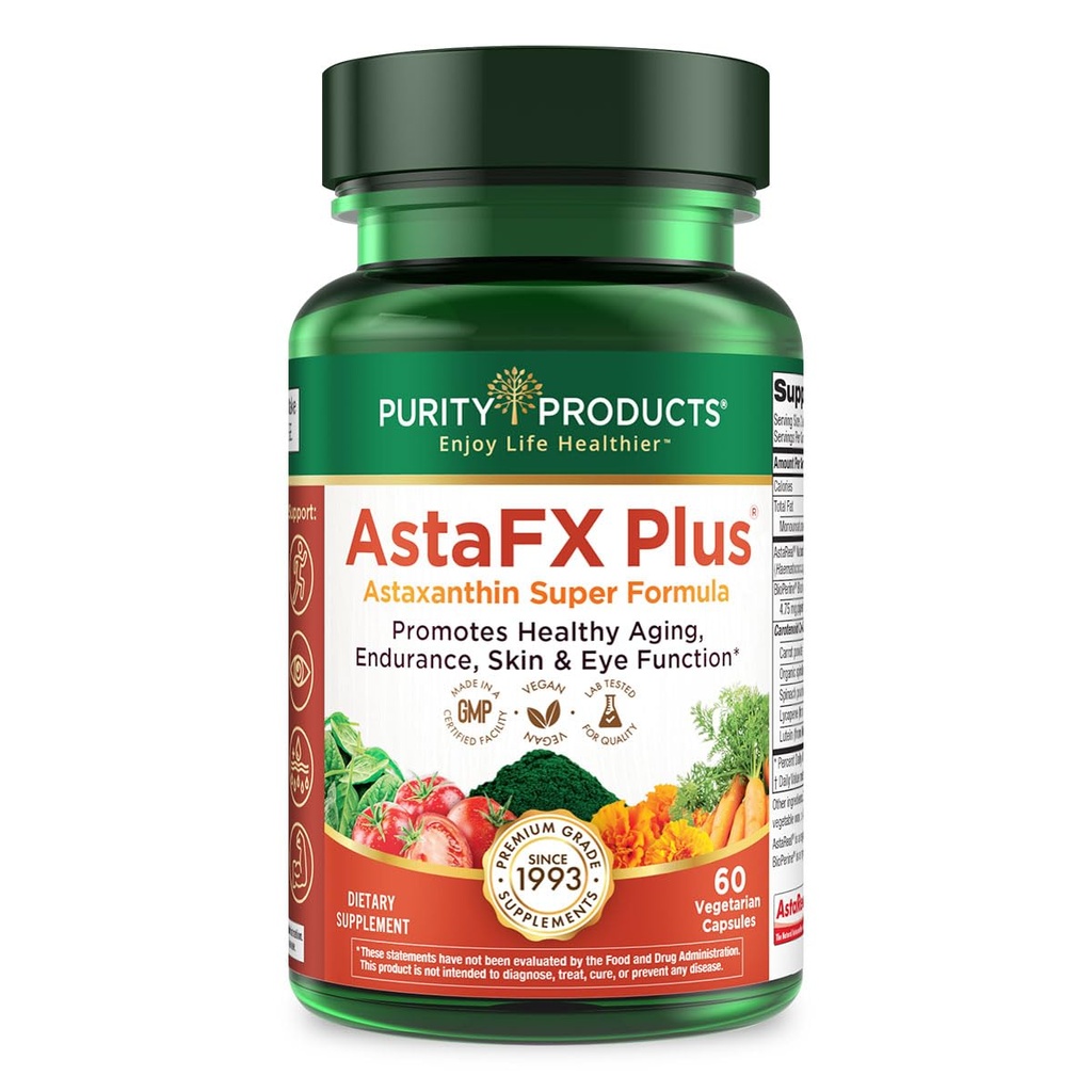 Saf Ürünler AstaFX Plus - Astaxanthin Super Formula - Desteklerden 30 Günlük Tedarik - Sağlıklı Cilt - Destekler Görsel Sağlık - C6.000 Times Daha Güçlü C C vitamininden Daha Güçlü Vitaminler