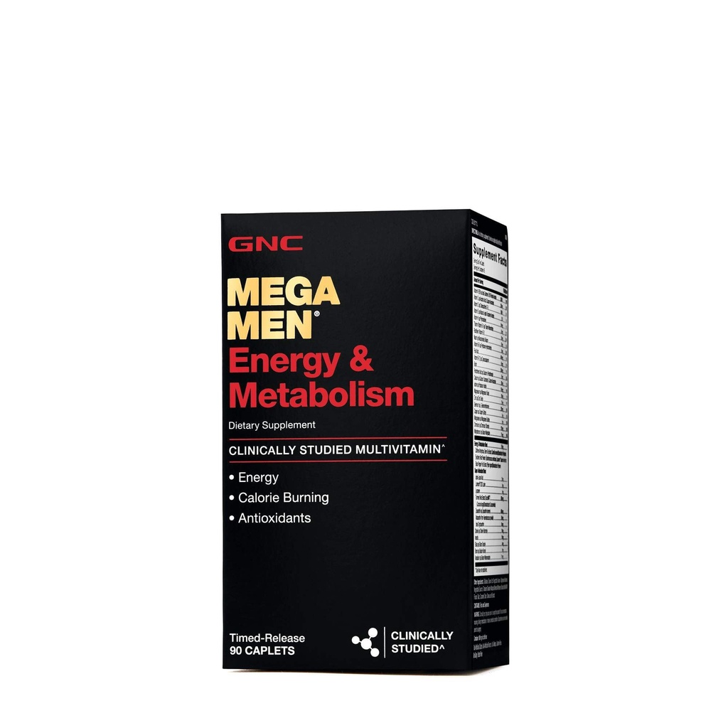 GNC Mega Men Energy & Metabolism Multivitamin | Artan Enerji, Metabolism ve Calorie Comb | 90 Kont