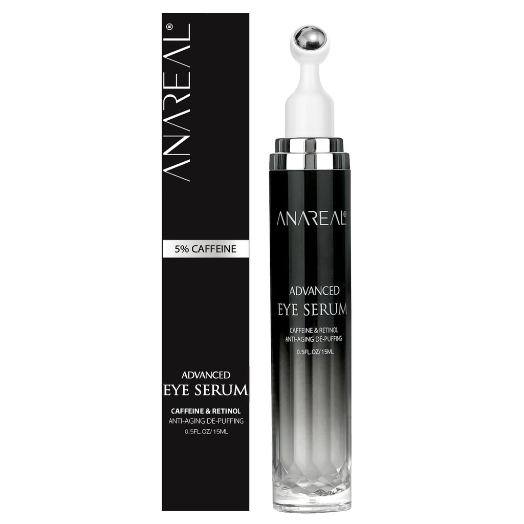 Dark Circles için ANAREAL Eye Cream, Dark Circles Under Eye Treatment, Under Eye Cream for Dark Circles, Eye Bag Tedavisi, Erkekler için Göz Kremi, Puffness ve Çanta Under Eyes, Eye Cream for Wrinkles