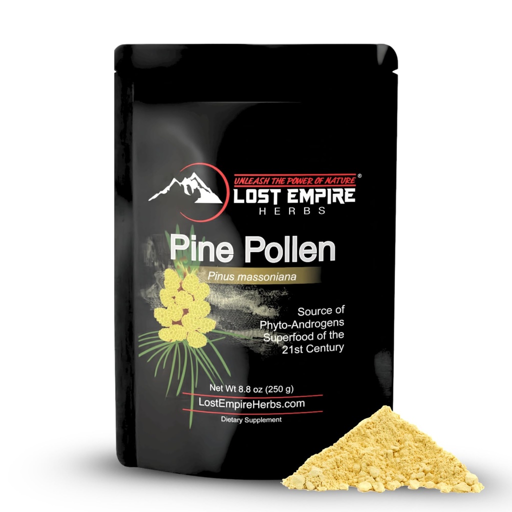 Pine Pollen Powder - Μη-ακτινοβολημένο, Wild Συγκομιδή, Cell Wall Cracked - Συμπλήρωμα για άνδρες και γυναίκες για την ενέργεια, τη ζωτικότητα και τη μακροζωία (250 γραμμάρια)