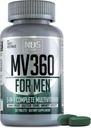 NDS Beslenme MV360 Erkekler için, 5-in-1 Temel Erkekler için Multivitamin Enerji, Digestion, Toning, Immune Support ve Mens Health & Vitality, 60 Tablet, 30 Hizmet