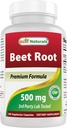 Best Naturals Σκόνη ρίζας τεύτλων 500 Mg κάψουλες, 180 κόμης