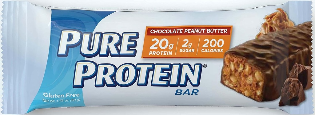 PURE PROTEIN Pure Protein Bar, 6 (50 g) Bars, Σοκολάτα Φυστικοβούτυρο