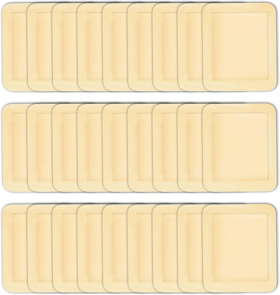 30pcs Μεγάλες Αυτοκόλλητες Επιδέσμους 4 x 3 Ίντσες Ντύνοντας Ελαστικές Αυτοκόλλητες Πληγές Ντύνοντας Συγκόλληση Μεγάλο Τραύμα Φορητές Επιδέσμους Πρώτης Βοήθειας, Χρώμα δέρματος