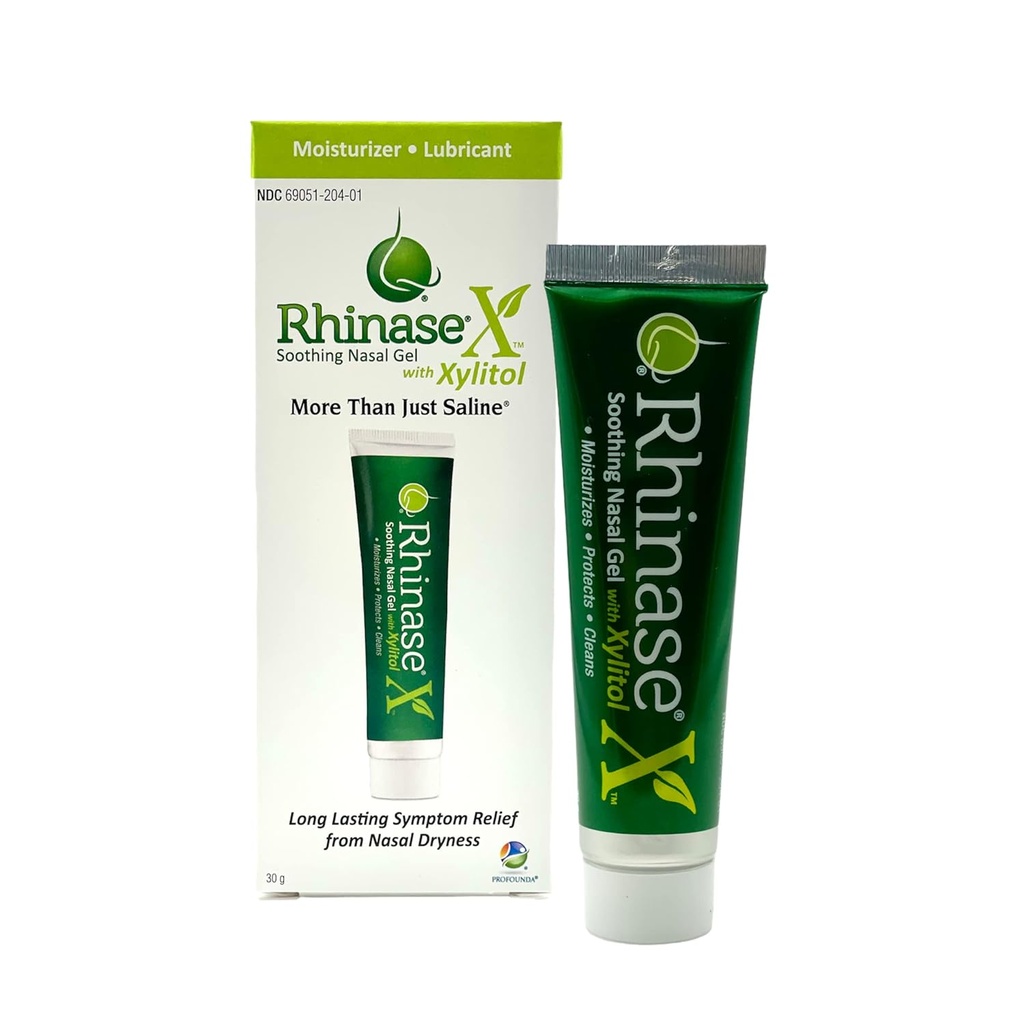 Rhinase X Nasal Gel | Daha Az Sneezing, Itchiness, Nasal damla ve Congestion | Just Saline | Now with Xylitol | Long Lasting Symptom Relief from Nasal Kuruness | (1 oz.)