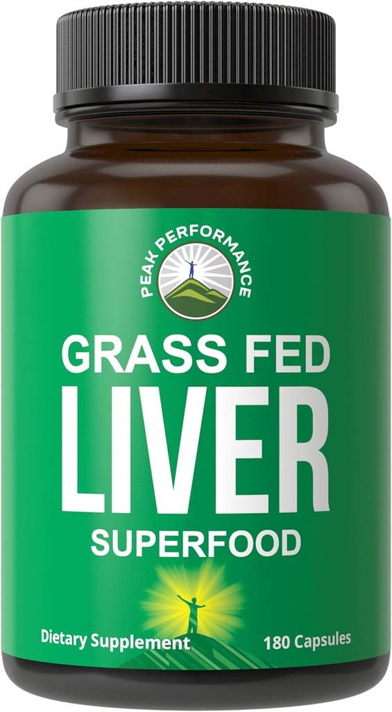 Κορυφή Απόδοση Grass Fed Desiccated Beef Liver Supplement 180 Capsules of Grassfed Liver Superfood Pills Περιέχει φυσικό σίδηρο, βιταμίνες, Αμινοξέα. Μεγάλη για την ανοσοποιητική υποστήριξη