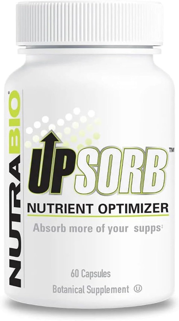 NutraBio UpSorb - BioPerine Supplement- Nutrient Bioavailability Supportr with Black Pepper Extract - 60 Sebze Kapsülleri