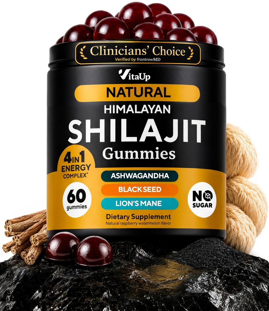 Χειμαλαΐαν Shilajit Gummies for Men & Women - Pure Shilajit for Men Gummies - Sugar Free Gummy Συμπληρώματα με Fulvic Acid - Υγιεινή γήρανση, ανοσοποιητική & ενεργειακή υποστήριξη - 60 Count