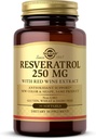 Solgar Resveratrol 250 mg with Red Wine Extract - 30 Softgels - Antioxy Support - Non-GMO, Gluten Free, Dairy Free - 30 Servisler