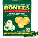 Honees Honey Menthol Cough Drops - 20Piece, Single Pack Honey-Filled Lozenges | Soothes Sore Throat | All Natural Natural