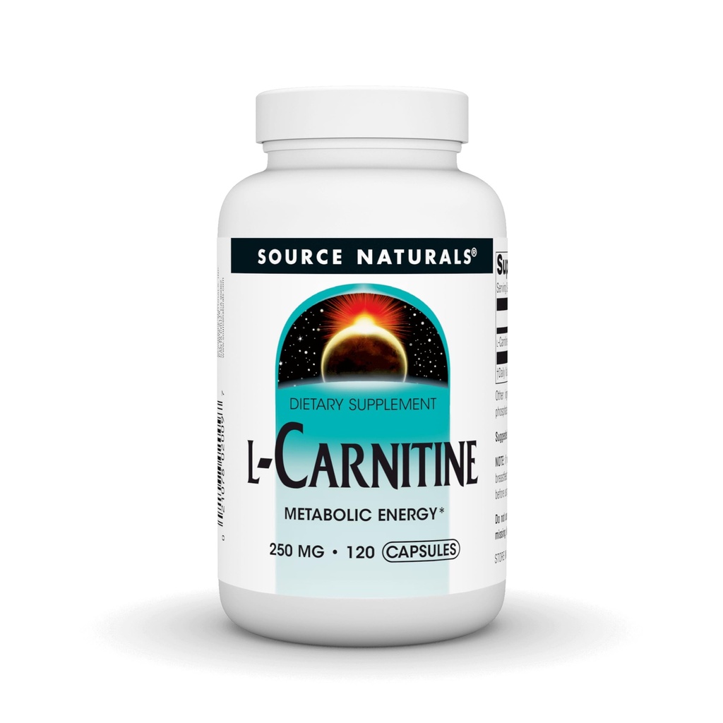 Source Naturals L-Carnitine, Metabolic Energy*, 250 mg - 120 Capsules