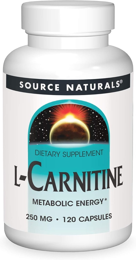 Source Naturals L-Carnitine, Metabolic Energy*, 250 mg - 120 Capsules