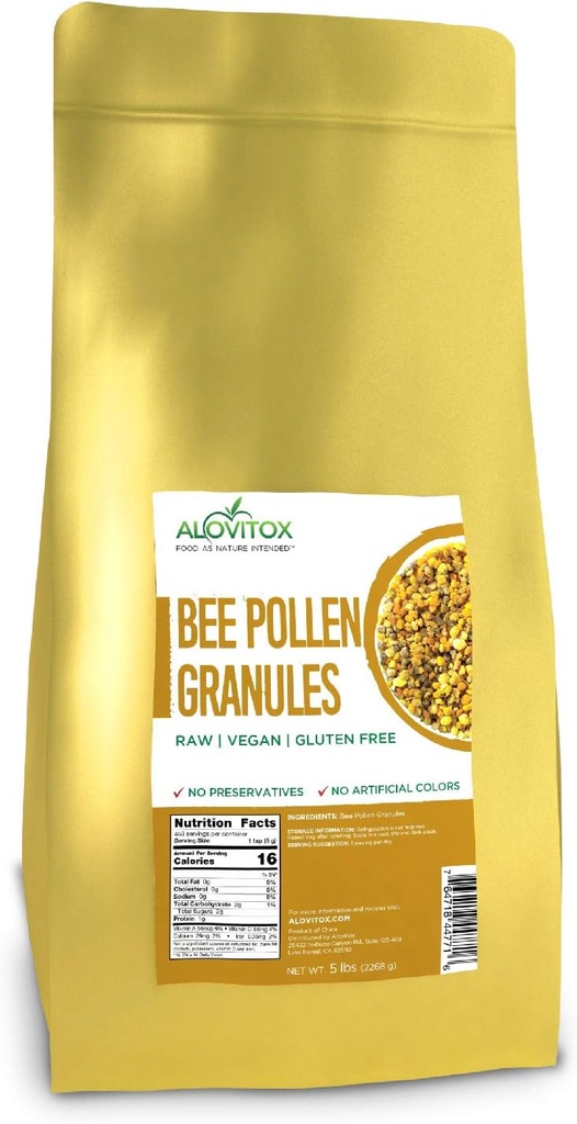 Alovitox Arıen Granules | 100% Raw Superfood Antioksis, proteinler, Vitaminler, Mineraller, Carbohidratlar | Doğal Enerjilendirme & Destek Kas Kurtarma | Vegan, Gluten-Free | 5 lbs