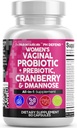 Temiz Nutraceuticals Vaginal Probiyotiks for Women with Cranberry, D-Mannose, Prebiyotiks, PH Balance Support, Feminine Health, Urinary Tract Cleanse – Capsule Alternative to Gummies – 60 Count