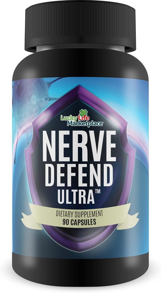 Nerve Defense Ultra - Nerve Health Support Supplement - Magnesium, Calcium, Vitamin D - Support Healthy Nerve Function & Circulation - Help Soothe Nerve Discomfort in Fingers, Hands, Toes, & Feet