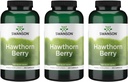 Swanson Hawthorn Berry Supplement- Antioxy Flavonoids (250 Capsules, 565 mg Her) 3 Pack