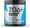 ZOA+ Zero Sugar Pre Workout Toz, Wild Berry - NSF, Electrolytes, Kretine, Beta Alanine, Ginkgo Biloba, 200 mg Caffeine - 25 Servisler