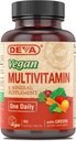 DEVA Vegan Multivitamin and Mineral Supplement - Φόρμουλα μιας φοράς ανά ημέρα με πράσινο - Βιταμίνες A, C, D, E, B Complex, Υψηλής ισχύος διαμόρφωση για την καθημερινή υγεία και ευεξία - 90 Επικαλυμμένα δισκία, 1- Pack