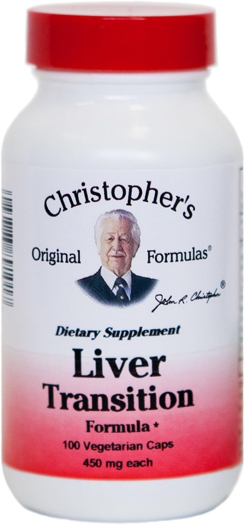 Christopher's Original Formulas Liver Transition Formula - Gentle Herbal Liver Cleanse, 450 mg, 100 Vegetarian Capsules