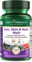 Saf Ürünler Saç, Skin + Nails Melt 1000 Live B-12 + 250006 Biotin Energy Berry Melt - Delicious Berry Lemonade Flavor w/Super Fruits - B12 Torchcobalamin - 30 Lazer Tabletleri