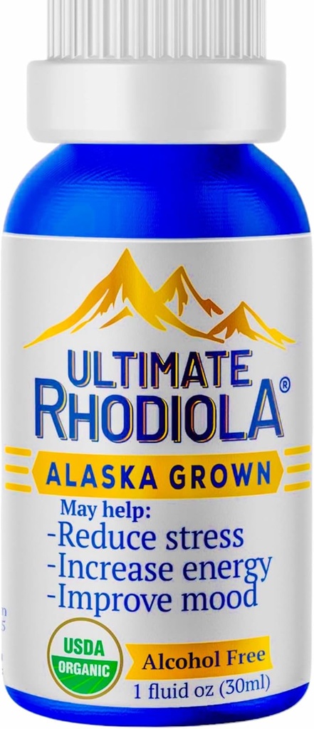 Ultimate Rhodiola®, Alaska Grown, Alkol Free, sertifikalı Organik, Rhodiola rosea Tincture, CO2 çıkardı, Stresi Azaltır, Enerji ve Mood, adaptogen, nootropic, 3rd Parti Tested