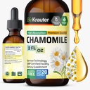 BIO KRAUTER Chamomile Çiçekler Tincture - Chamomile Extract - Contains Apigenin - Rahatlama ve Calmness Desteği için Tamam - Alkol ve Şeker Ücretsiz - Vegan 2 Fl.Oz.