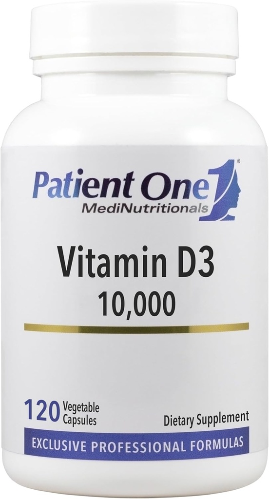 Hasta Bir Vitamin D3 10.000 İ | Destek Immune, Heart ve Bone Health* | Yüksek Absorbable Cholecalciferol Form | 120 Capsules