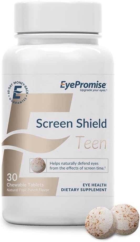 EyePromise Ekran Shield Teen Eye Vitamin - 30-Count, 30-Day Supply - Zeaxanthin, Lutein, çinko & Vitaminler için Tired, Strained Eyes