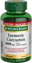 Nature's Bounty Turmeric Curcumin 1000 mg Plus Black Pepper, 90 Capsules