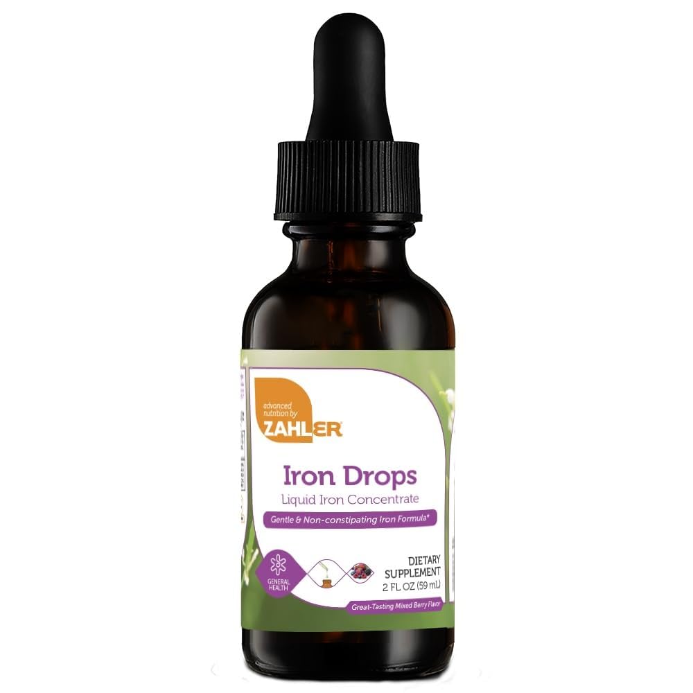 Zahler Iron Drops, υγρό πυκνό, απαλό και μη-συντηρώντας τη φόρμουλα σιδήρου, 2 Fl OZ