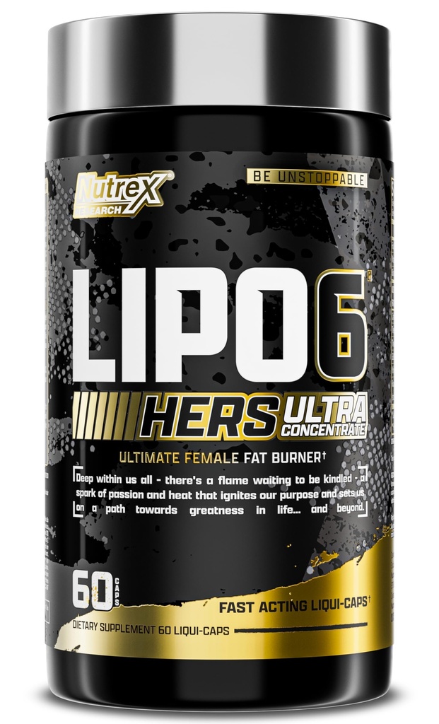 Nutrex Research Lipo-6 Black Hers Ultra Mekanik | Kadın için Kilo Kayıp Pilleri | Fat Burner, Appetite Suppressant, Metabolism Branson for Kilo Kaybı + Saç, Skin, & Nails Desteği | 60 Diyet Pills