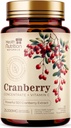 Cranberry Pills Συμπλήρωμα 25,000mg - Φρέσκο Cranberry Ισοδύναμο εκχύλισμα σκόνης με Βιταμίνες C & E - Urinary Tract Health Support, Cran Berry Fruit, Sugar Free Formula, Εμφιαλωμένο στις ΗΠΑ - 120 Κάψουλες