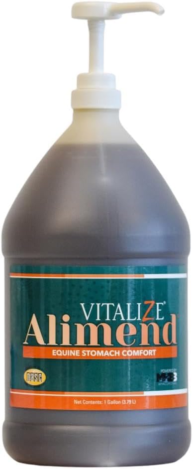 Vitalize Alimend - At Gastrik & Equine Ulcer Support Solution, Probiyotiks & Digestive Supplements Alternative, Horse Kilo Gain Tamam, 128 Akışkan Ounce (3785 ml)