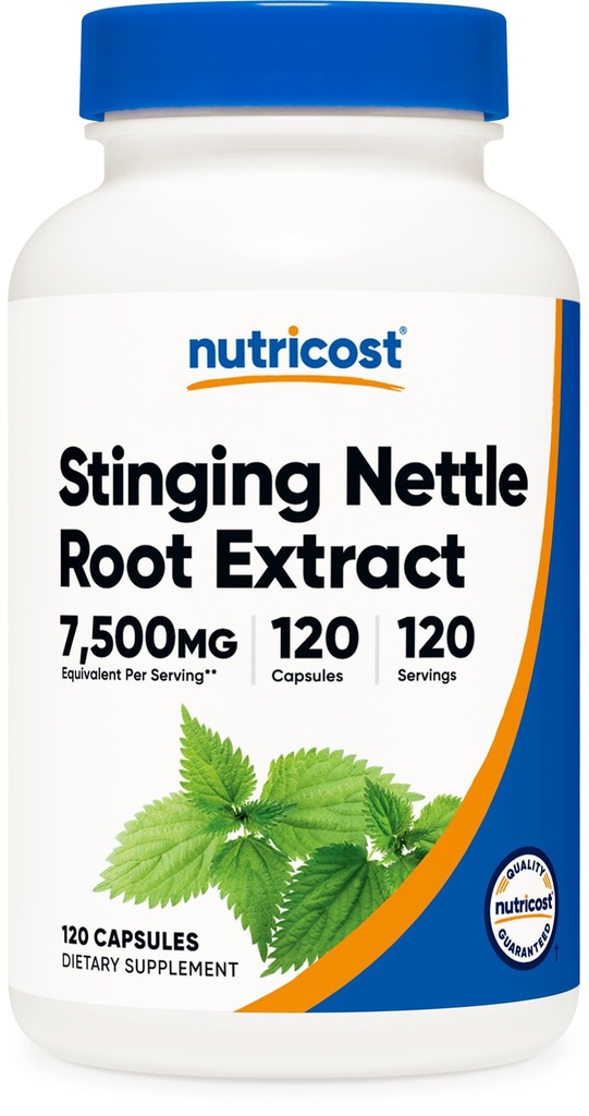 Nutricost Sting Nettle Root Extract 7500 mg Equivalent, 120 Capsules - Vegetarian Friendly, Non-GMO, Gluten Free