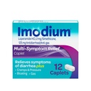 Imodium Multi-Symptom Relief Caplets, Loperamid Hydrochloride & Simethicone Anti-Diarrheal Medicine for Relief of Diarrhea, Gas, Bloating, Cramps & Basınç, HSA / FSA Eable, 12 ct