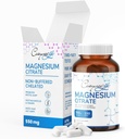 Magnezyum Citrate 550 mg per Service | for Magnezyum Kas & Support System, 150 Capsule, 75 Day Supply | citrato de magnesio.